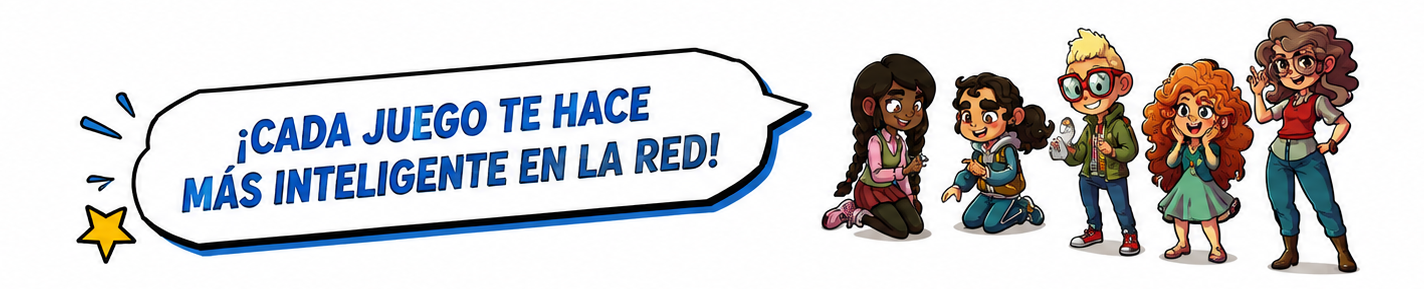 ¡Cada juego te hace más inteligente en la red!